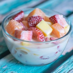 Fruit Salad with Cream