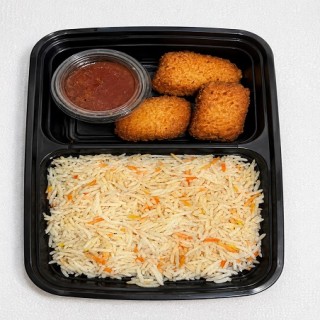 Rice with Chicken Nuggets